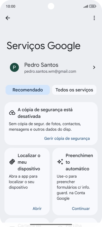 Prima Localizar o meu dispositivo.
