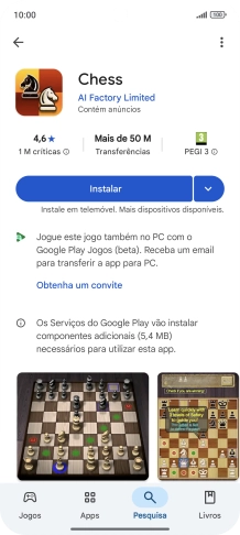Prima Instalar e siga as indicações no ecrã para instalar a app.