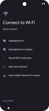 Press the required WiFi network.