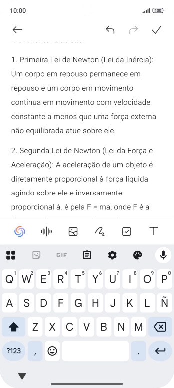 Prima o ícone de AI.