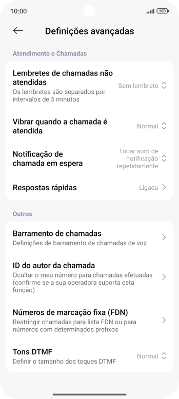 Prima ID do autor da chamada.