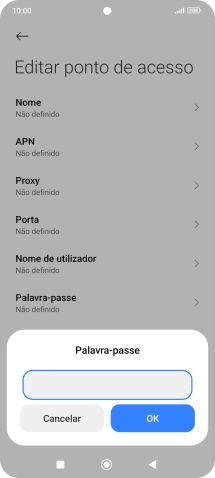 Introduza vodafone e prima OK.
