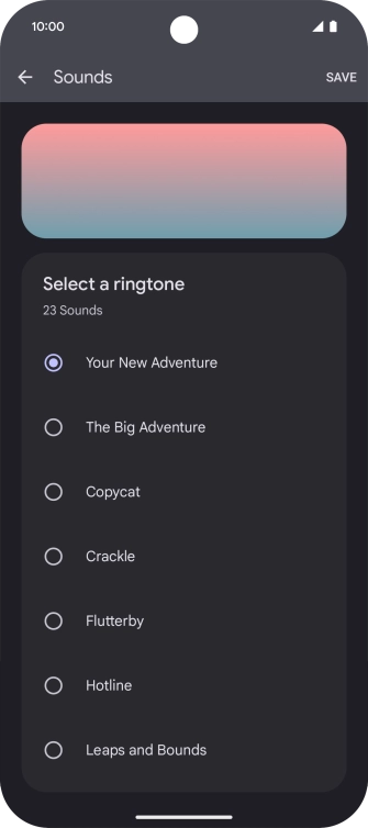Press the required ringtones to hear them.