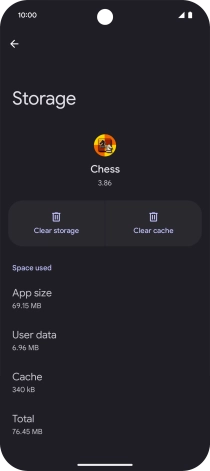 Press Clear cache.