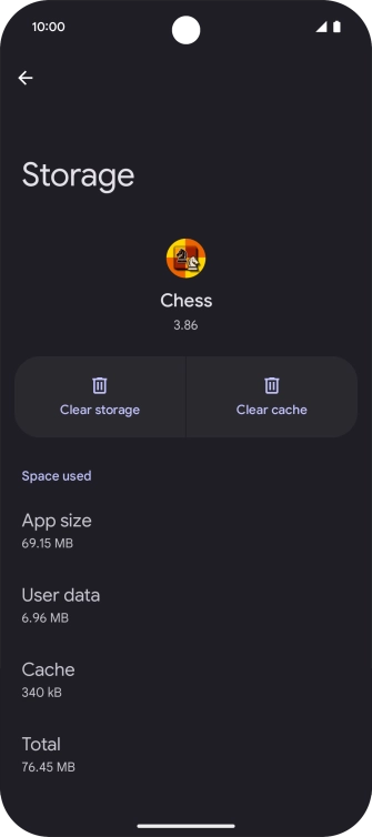 Press Clear cache.