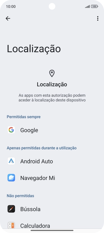 Prima a app pretendida.