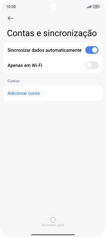 Prima Adicionar conta.