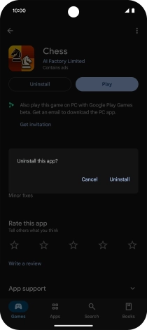 Press Uninstall.