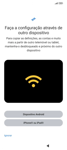 É possível transferir conteúdo de outro telefone quando o telefone for ativado antes da primeira utilização e quando o telefone tiver sido reiniciado. Quando esta imagem for mostrada no ecrã, o telefone está pronto para transferir conteúdo de outro telefone.