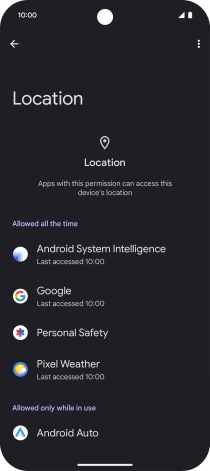 Press the required app.