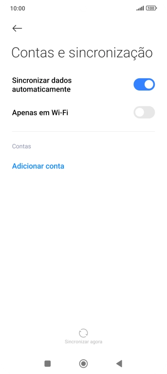Prima Adicionar conta.