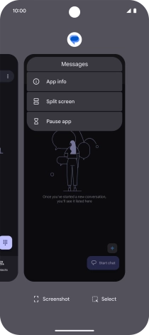 Press Split screen.