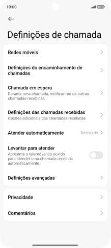 Prima Definições do encaminhamento de chamadas.