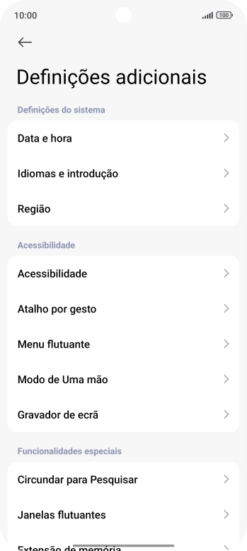 Prima Data e hora.