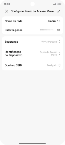 Prima Palavra-passe e introduza a password pretendida.
