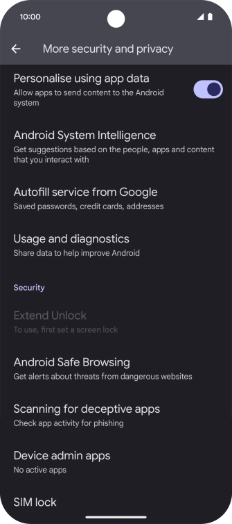 Press SIM lock.