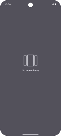 Slide your finger upwards starting from the bottom of the screen to return to the home screen.