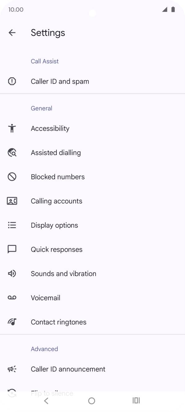 Press Calling accounts.