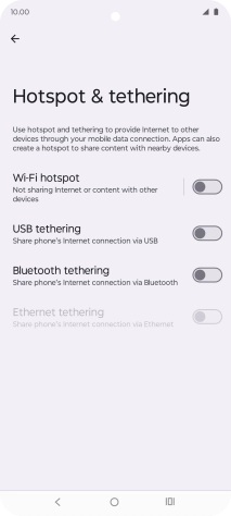 Press Wi-Fi hotspot.