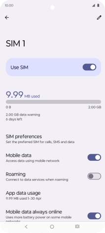 Press the indicator next to 