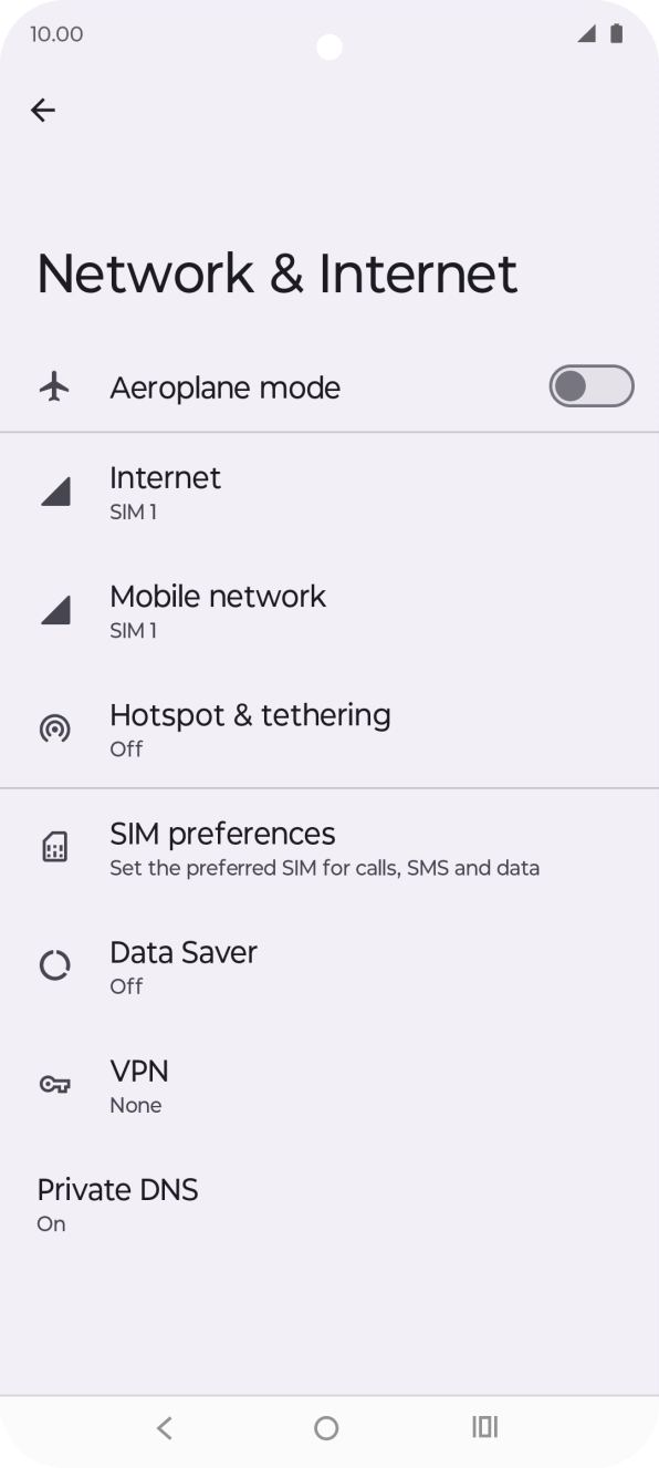 Press Mobile network.