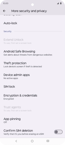 Press SIM lock.