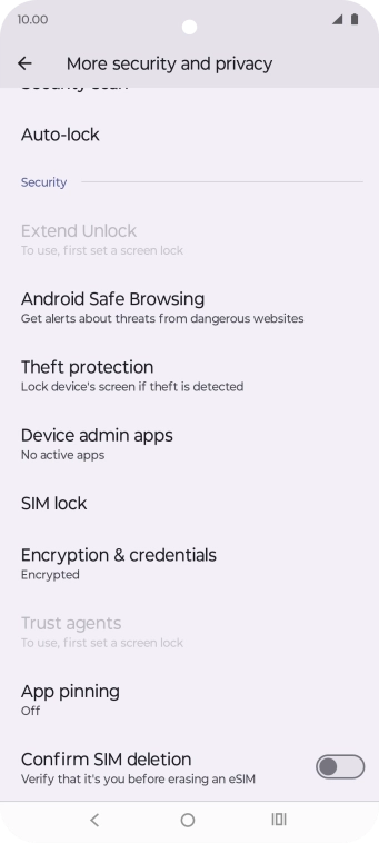 Press SIM lock.