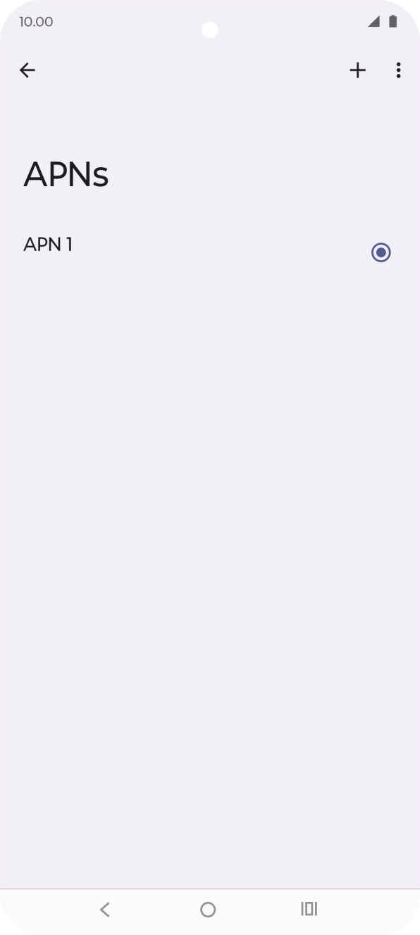 Press the new data connection icon.