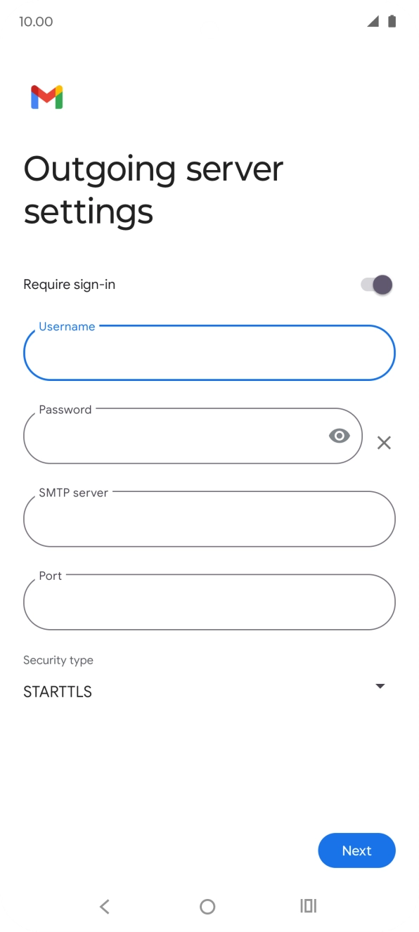 Press the field below 