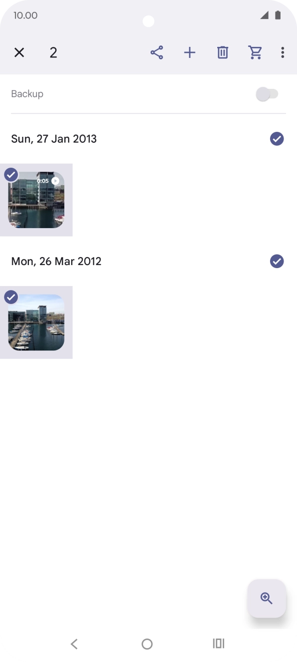 Press the share icon.