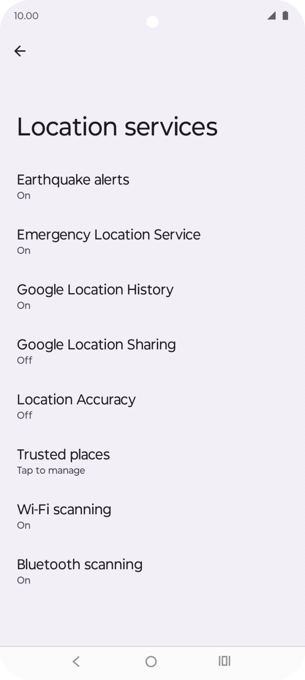 Press Location Accuracy.