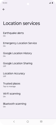 Press Location Accuracy.