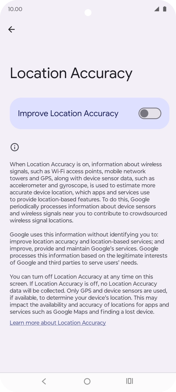 If you press the indicator next to 