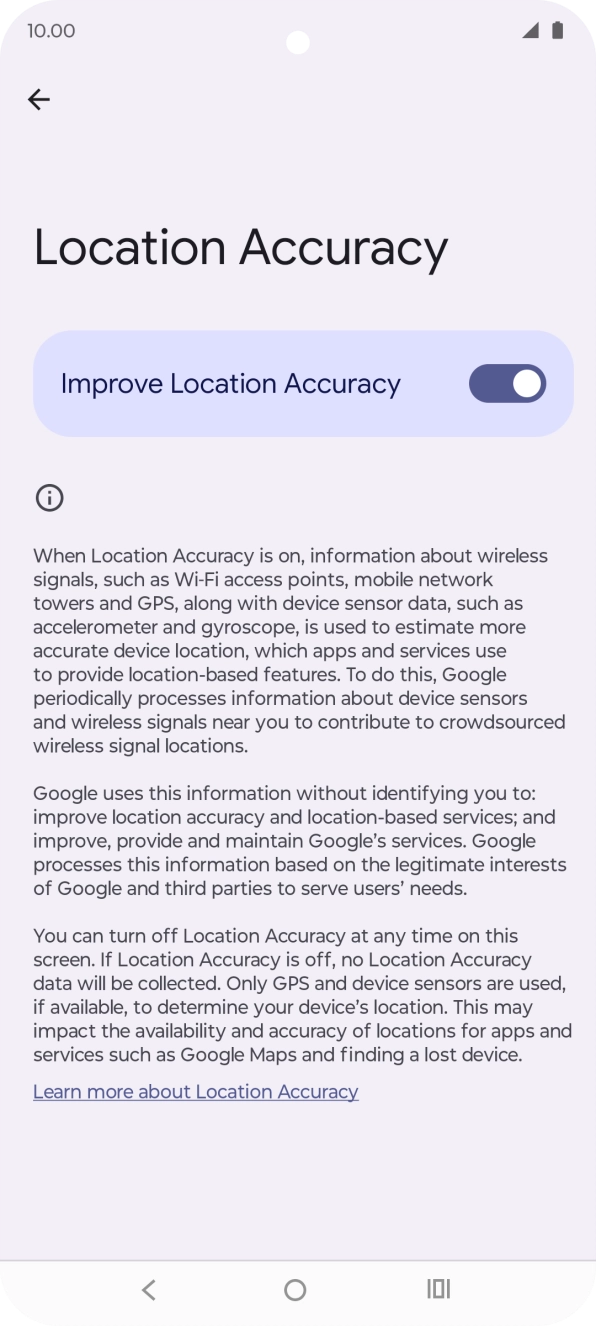 If you press the indicator next to 
