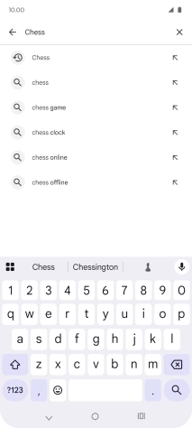 Key in the name or subject of the required app and press the search icon.