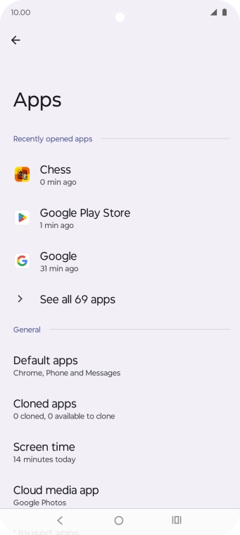 Press See all apps. Press See all apps.