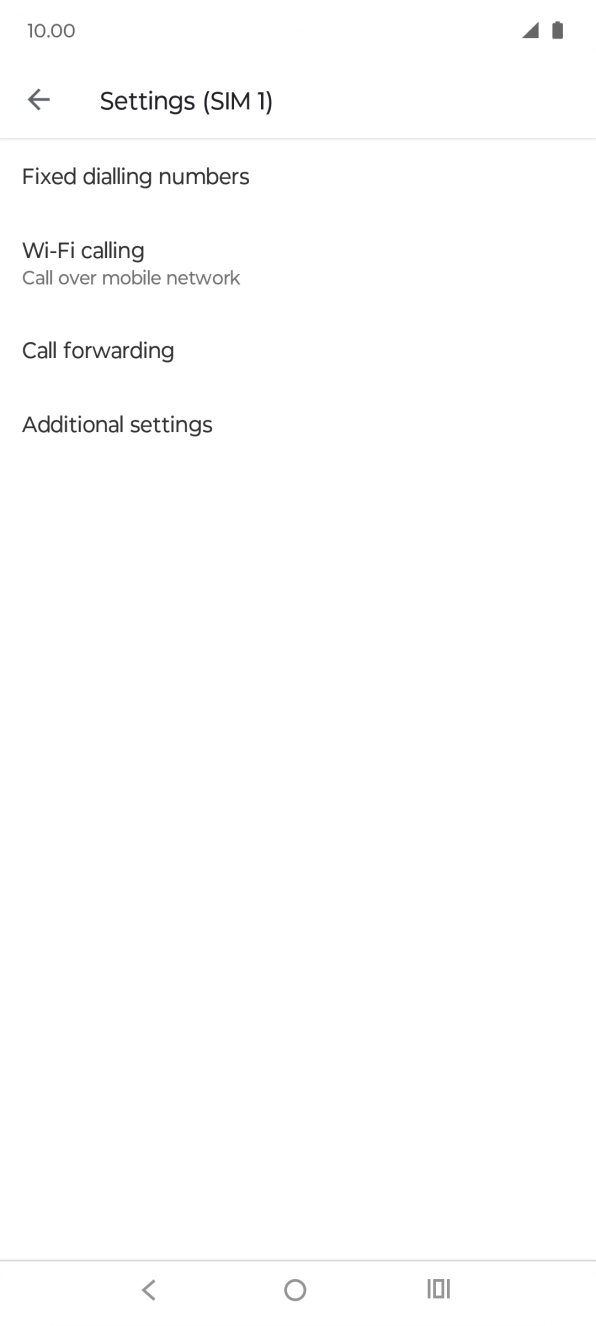 Press Call forwarding.