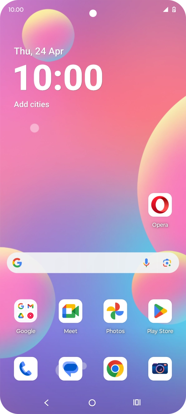 When the battery charging icon is displayed, the battery is charging.