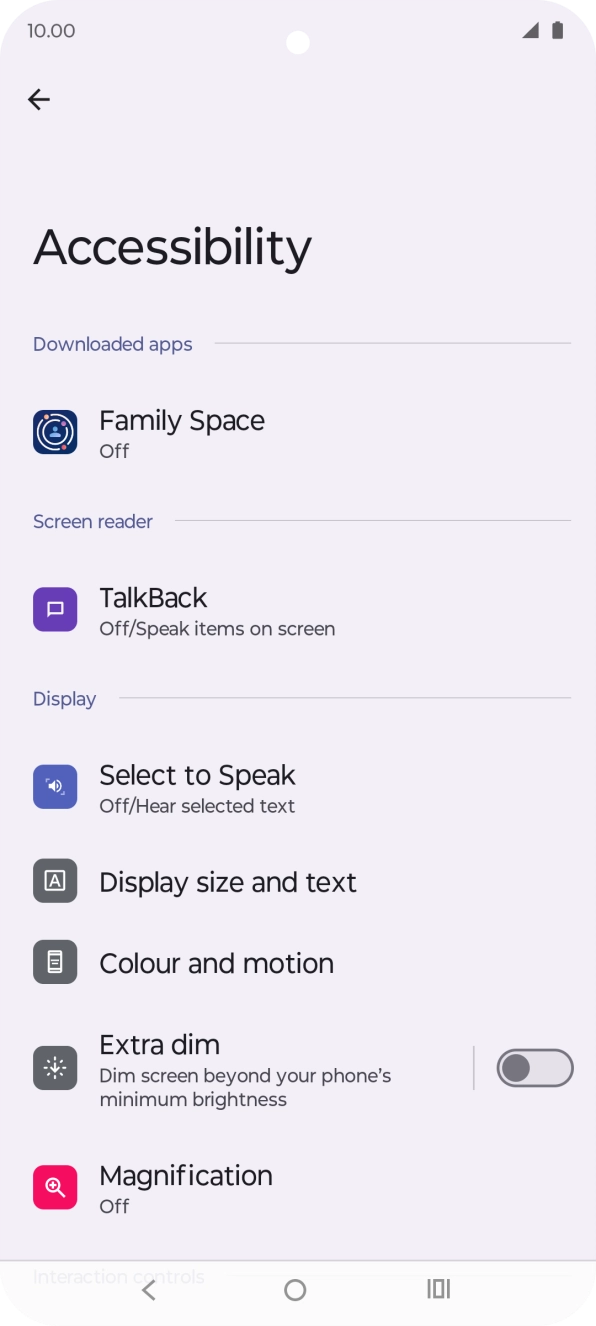 Press the required category below 