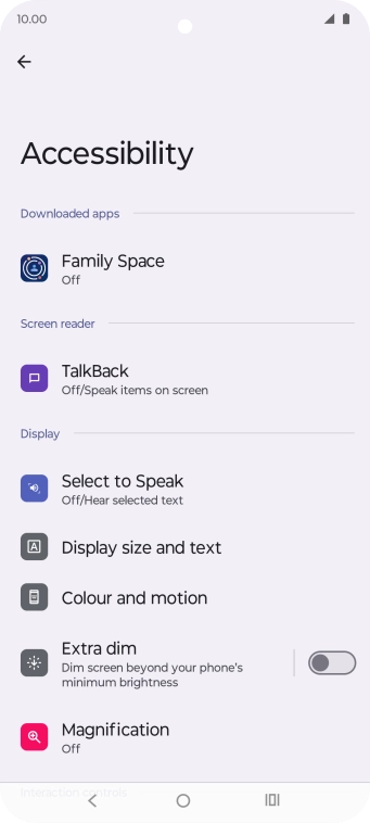 Press the required category below 