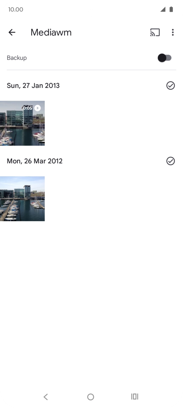 Press and hold any picture or video.