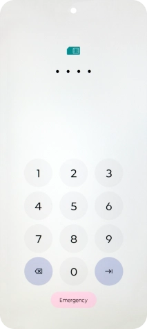If you're asked to key in your PIN, do so and press arrow right.