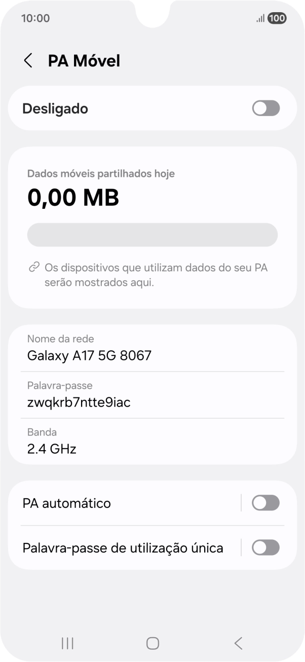 Prima Nome da rede.