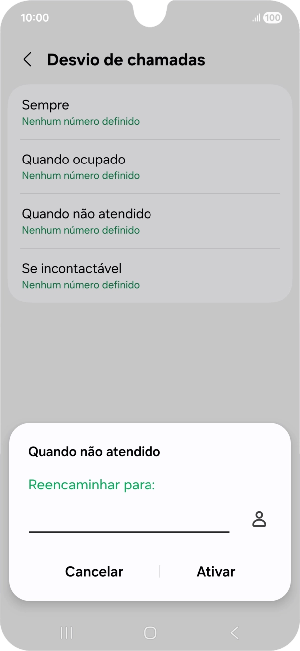 Introduza 123 e prima Ativar.