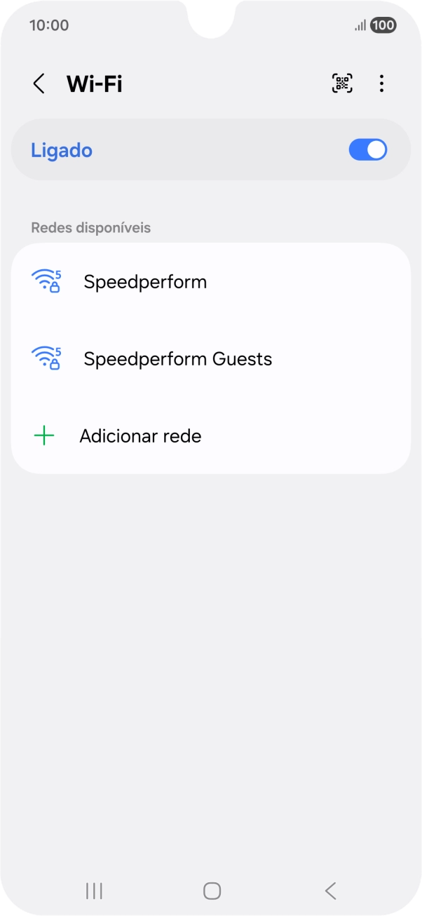 Prima a rede Wi-Fi pretendida.