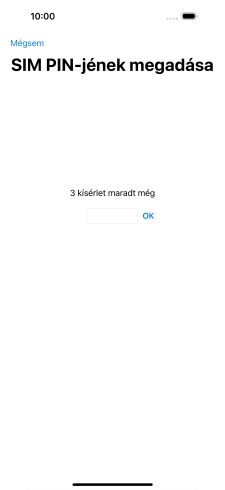Amennyiben a SIM-kártyád zárolva van, írd be a PIN-kódodat, és válaszd az OK lehetőséget.