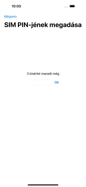 Amennyiben a SIM-kártyád zárolva van, írd be a PIN-kódodat, és válaszd az OK lehetőséget.