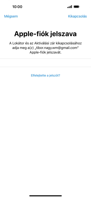 Írd be az Apple ID-dhoz tartózó jelszót, és válaszd a Kikapcsolás lehetőséget. Várj egy kicsit, amíg a telefon visszaállítja a gyári beállításokat. A telefon konfigurálásához és ahhoz, hogy üzemkész állapotba hozd, kövesd a képernyőn megjelenő utasításokat.