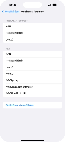 Válaszd az APN lehetőséget. Amennyiben előfizetésed van, írd be azt, hogy internet.vodafone.net.