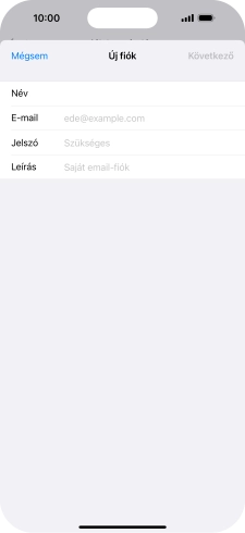 Kattints az E-mail mezőre, és írd be az e-mail címedet.